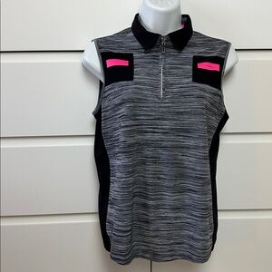 Jamie Sadock Women's Sleeveless Golf Polo Shirt
Gray Size S